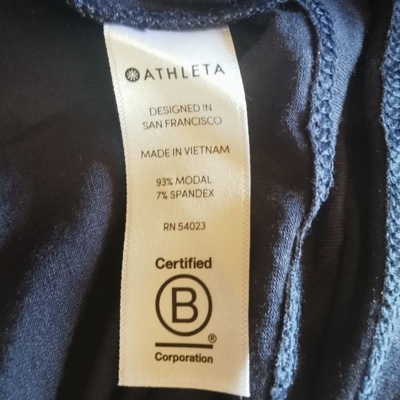 Athleta La Palma Sleeveless Scoop Neck Mini Dress in Meteor Navy - Sz M - Picture 9 of 10